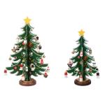 Kerst-tafeltop -decors, mini tafel kerstboom hout kerstboom ornamenten tafelbureau decoratie medium