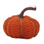 Stoffkürbis, Strickkürbis, Bauernhausdekor, rustikales Kürbisornament, Erntedankkürbis zum Dekorieren als Erntedankgeschenk, 4inch