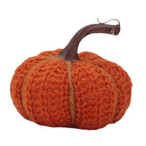 Stoffkürbis, Strickkürbis, Bauernhausdekor, rustikales Kürbisornament, Erntedankkürbis zum Dekorieren als Erntedankgeschenk, 4inch