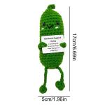 Positive Kartoffel Häkeln, Gehäkelte Positive Gurke,Gehäkelte positive Gurken Spielzeug Emotion Puppen | Kreatives gestricktes Gurkenspielzeug mit positiver Karte für Freunde P