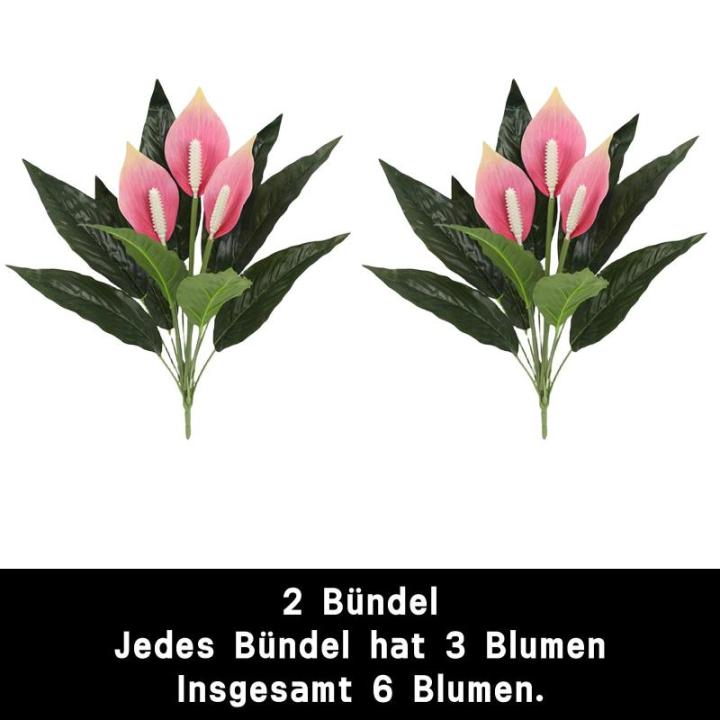Deko Blumen Künstlich 6 Stück Künstliche Balkonpflanzen Unechte Blume Dekoration Innen Draussen Pflanzen UV Beständig Pflanzgefäß Dekoration für Haus Garten 1512