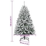 Tannenbaum Kunstbaum mit PVC-Spitzen, Weihnachtsdeko Dekobaum für Innen Außen Künstlicher Weihnachtsbaum Klappbar Beschneit 120 cm