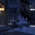 LED Weihnachtsbaum Lichterbaum Weihnachten Christbaum für Außenbereich geeignet 128 LEDs Blaues Licht Kirschblüten 120 cm