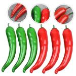 4 Sätze Simuliertes Pepper-Modell Pfeffer-Modell-Requisite Simulation Pfeffer Kuchenmodelldekoration Pfeffer Spielzeug Gefälschte Lebensmittelmodellstütze Poly-Drache 6 Stück *