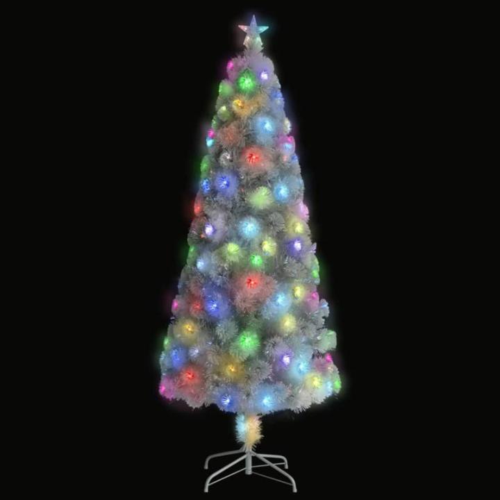 Künstlicher Weihnachtsbaum mit Beleuchtung Weiß 240cm Glasfaser Christbaum Kunstbaum Dekobaum Tannenbaum Weihnachten Künstlicher Weihnachtsbaum für Weihnachtsdeko