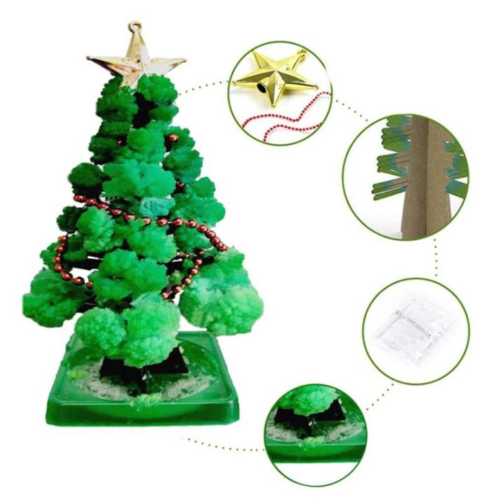 【UK Stock】 Mini kerstboom magie groeien, papieren boom DIY kristal kweekkit/ornamenten decoratie speelgoed nieuwigheid kerstcadeau jongens meisjes wetenschapskits en speelgoed 