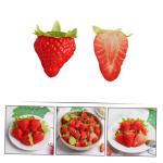 5 Sätze Künstliche Erdbeere Künstliche Früchte Zur Lebensechten Dekoration Gefälschte Erdbeere Gefälschtes Erdbeermodell Künstliche Früchte Ornament Falsches Obst PVC 10 St