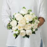 4 bundels pioenroos met 20 koppen namaakpioenrozen, zijden boeketten voor bruiloft, thuis, tafelfeest, raamdecoratie, wit