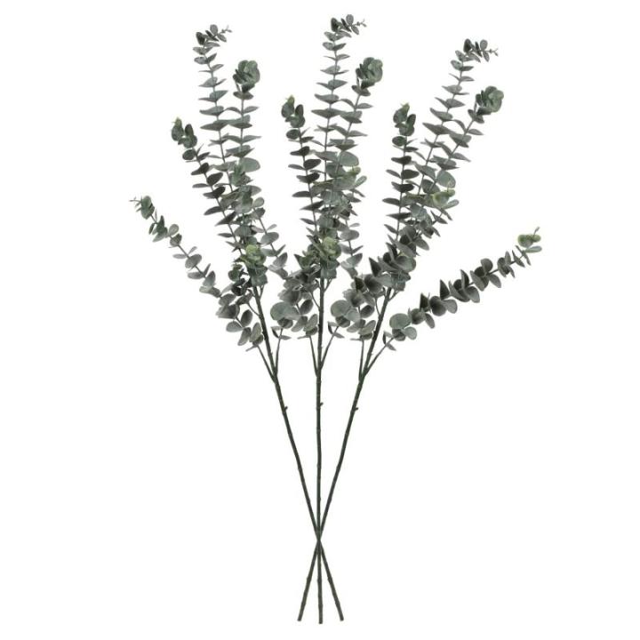 3 stuks kunstmatige eucalyptusplanten, , decoratie, eucalyptus met 5 takken, droogbloemen, decoratie voor woondecoratie, hoogte 87 cm