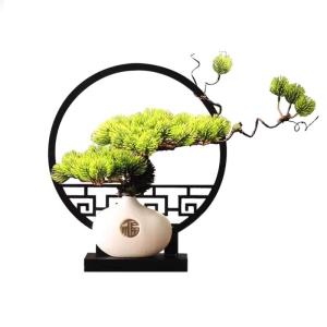 Kunstmatige Bonsai Boom Simulatie Welkom Pine Bonsai Scherm Decoratie Zen Woonkamer Decoratie Gateway Kast Kantoor Kunstmatige Bomen Planten (Maat: B)