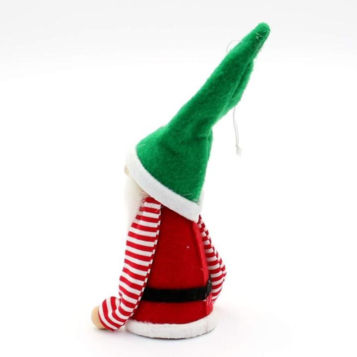 Vilt- / textiel kerstkabouter/kerstmanhulp als boomhanger/hanger in 3-delige set, afmetingen tussen 5 en 12 cm.