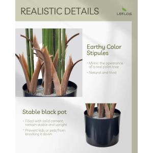 150cm künstliche Dypsis Lutescens Palme, Pflanzen nur für den Innenbereich mit 13 abnehmbaren Stämmen, deko für Büro, Laden, Wohnung und Party