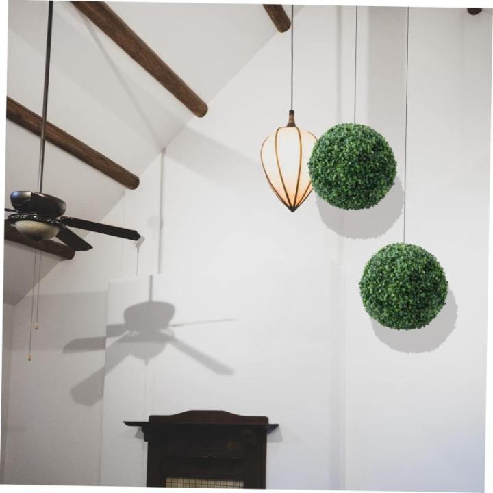 1Stk Simulierter Mailänder Ball deckenverkleidung Artificial Plants Indoor Runde künstliche Pflanzenkugeln Topiary-Kugeln hängen nachgemachter Grasball Pflanzenkugelverzierung