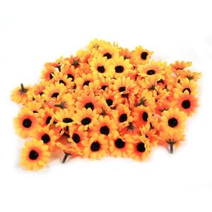 100 STKS Gerbera Daisy Stof Bloemen Hoofden Voor Bruiloft DIY Decoratie Craft