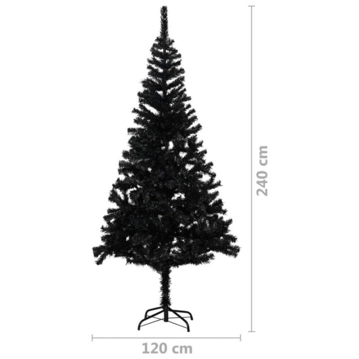 Künstlicher Weihnachtsbaum mit Ständer Christbaum Tannenbaum Kunstbaum Weihnachten Künstlicher Weihnachtsbaum Weihnachtsdeko Schwarz 240 cm PVC