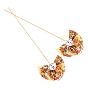 2st Blumenstab Ostern Cupcake Picks Sushi-Arrangement-Sticks Japanisches Dekor DIY-Fan-Pick Dekorative Blumenpflücker DIY Blumenarrangements Picks Blumenornamente Golden Plastik