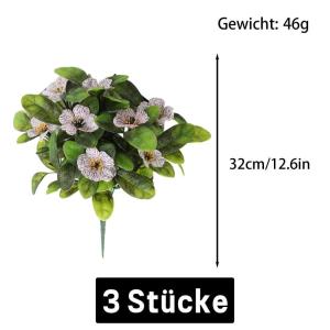 Kunstblumen Deko 30 Stück Künstliche Plastikblumen mit Einzelner Stiel Künstliche für Zuhause Party Hochzeit Blumenstrauß Pflanzgefäß Dekoration 1515