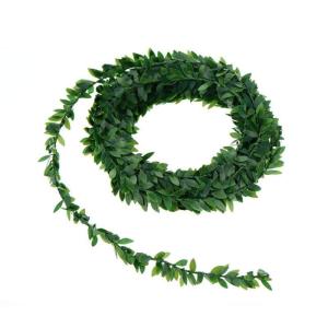 7,5 M / 295 Inch Künstliche Blumenreben Seidenkranz Grüne Blätter Grün Gefälschte Efeuranken Hochzeit Wand Handwerk Dekor (7,5 M / 295 Inch, Grün)