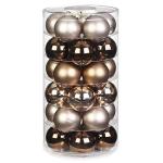 Inge Glazen | Mooie van glas | 30 kegels in blik | kerstboomversiering kerstboomversiering kerstboomballen (elegante loungeset | crème bruin glans/mat)