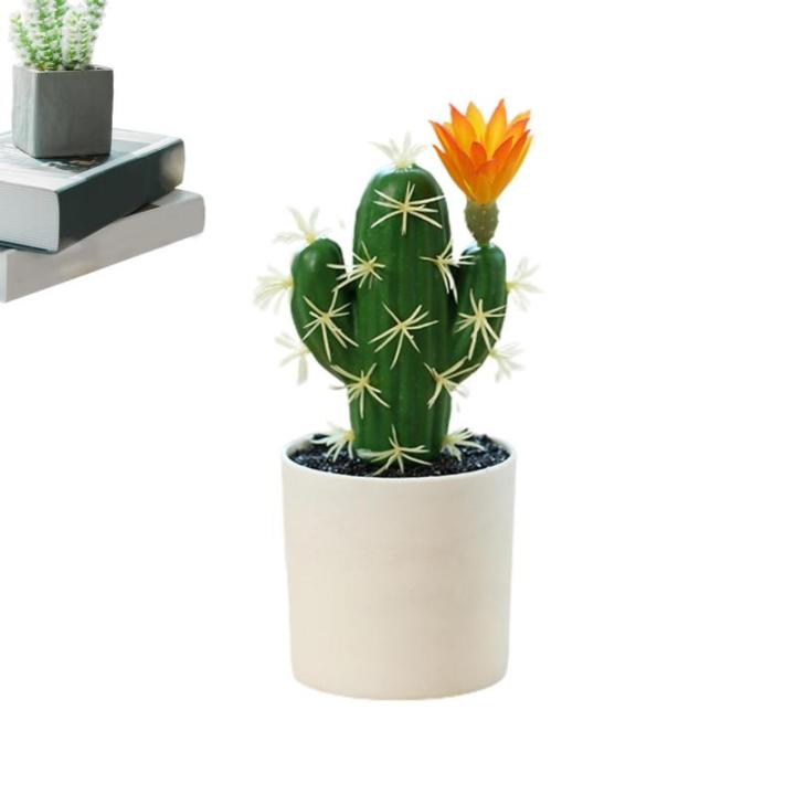 Künstlicher Kaktus – künstlicher Kaktus, dekorativ, modern, realistisch, Kaktusornament für , Schreibtisch und Tisch, Innengrün, pflegeleicht, perfekt