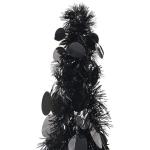 Künstlicher Pop-Up-Weihnachtsbaum Künstlicher Weihnachtsbaum Christbaum Tannenbaum Kunstbaum Weihnachten für Weihnachtsdeko Schwarz 150 cm PET
