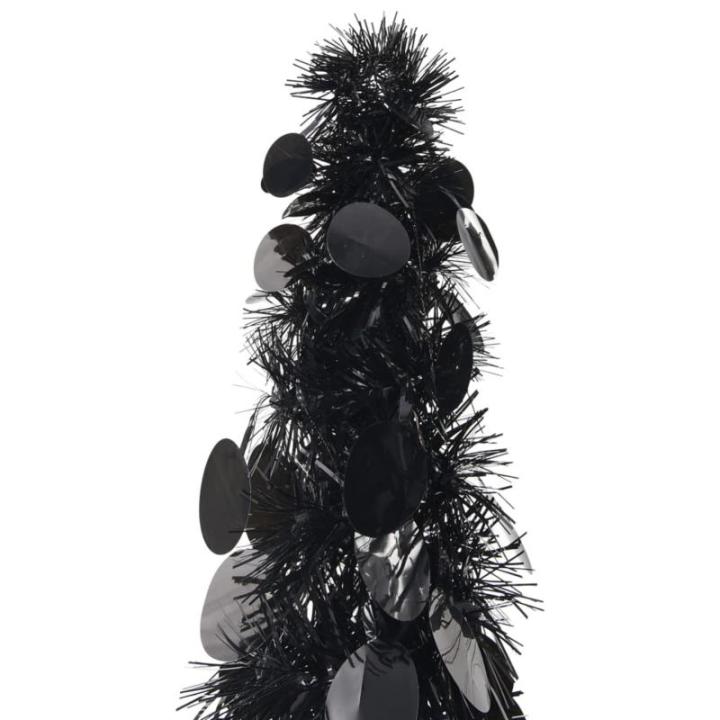 Künstlicher Pop-Up-Weihnachtsbaum Künstlicher Weihnachtsbaum Christbaum Tannenbaum Kunstbaum Weihnachten für Weihnachtsdeko Schwarz 150 cm PET