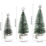 Weihnachtsbaum Klein mit Beleuchtung 3PCS Tisch Mini Weihnachtsbaum Geschmückt mit LED Lichterkette Tabletop Kleiner Weihnachtsbaum Mini Tannenbaum Künstlich Klein Weihnachtsdeko