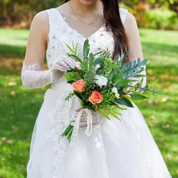 Hochzeitssträuße für die Braut, Brautjungfer, Handsträuße, künstliche Blumen zum Werfen, Zeremonie, Jahrestag, Brautparty-Dekorationen
