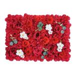 1 stuk 40 cm x 60 cm bloemenwandpaneel, , wandpaneel, bloemen, achtergrond, voor bruiloft, verjaardag, feest, woondecoratie, wanddecoratie, rood A