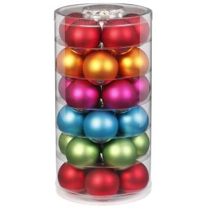 Inge glazen mooie van 30 kegels in een doos kerstboomversiering kerstboomversiering kerstboomballen Mille Fiori - kleurrijk
