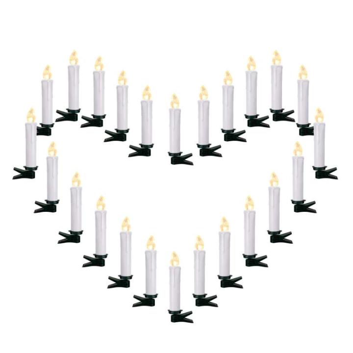 20/30/40/50/60 stuks LED-kaarsen, LED-kerstverlichting, draadloze dimbare kerstverlichting, vlamloze kerstkaarsen voor de kerstboom, kerstdecoratie, bruiloften, verjaardagen, feest