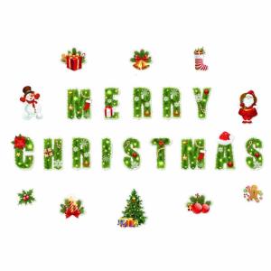 Magnetischer Weihnachtsbaum als Kühlschrankdekoration, weihnachtlicher Magnetaufkleber, Weihnachtsmagnete für Kühlschrank, für Metalltür von Kühlschrank und Garage (04#)