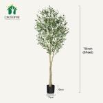 Kunstmatige olijfboomplanten, 180 cm, nep tropische plastic plant, perfecte grote planten in pot, voor binnen en buiten, huis, kantoor, tuin, moderne decoratie, housewarming cadeau