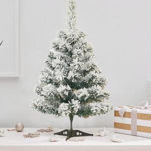 Schneebeflockter Weihnachtsbaum, aufklappbarer künstlicher Weihnachtsbaum mit Metallständer, künstlicher Weihnachtsbaum mit Schnee beflockter Kiefer für festliche