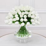 Kunsttulpen van latex, 12 stuks, neptulpen, voor thuis, kantoor, bruiloft, decoratie, wit