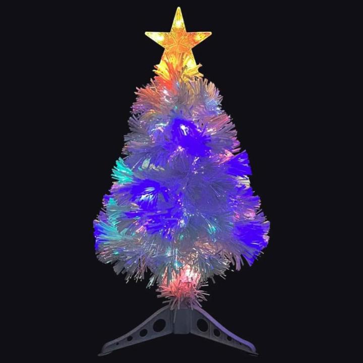 Künstlicher Weihnachtsbaum mit Beleuchtung Weiß 64 cm Glasfaser Christbaum Dekobaum Kunstbaum Tannenbaum Weihnachten Künstlicher Weihnachtsbaum für Weihnachtsdeko