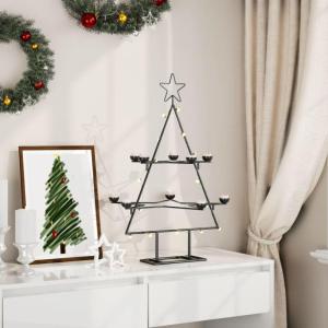 Metall-Weihnachtsbaum zum Dekorieren Schwarz 75 cm, Tannenbaum Künstlich, Christmas Tree, Tannenbaum Deko, Weihnachtsbäume, Christbaum - 4018962