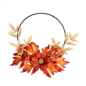 Türkranz, Herbsttür, künstliches Herbstahornblatt, Halloween-Ernte, hängende Dekorationen