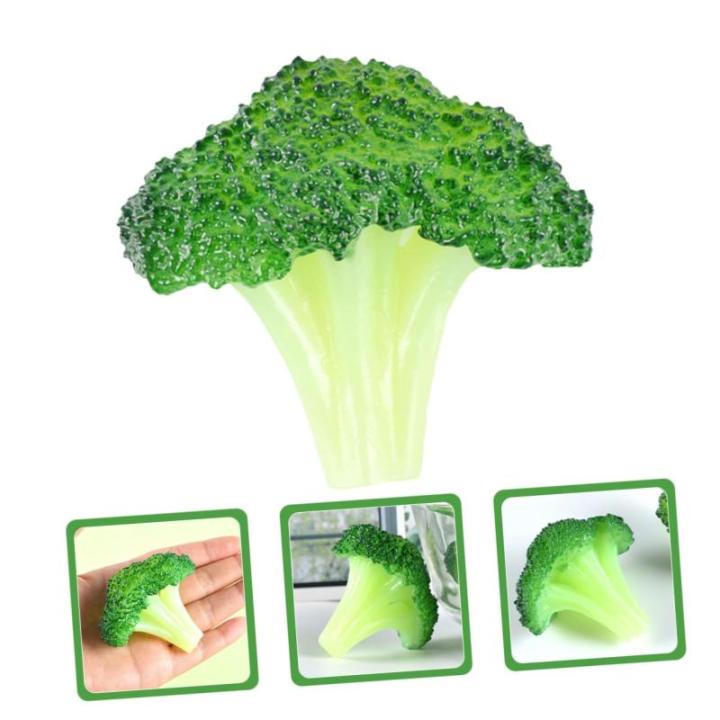 8 STK Simulierter Blumenkohl Dekorative Gemüsemodelle Realistische Gemüseattrappen Kunstpflanzen realistische Brokkoli-Requisiten gefälschte Brokkolischeibe Requisiten präsenti
