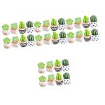 32 stuks kunstmatige cactus mini cactusplanten glazen container kantoordecoratie modellen kunstmatige planten miniatuur kamerplant hars figuren wagen bonsai ornamenten standbeeld p