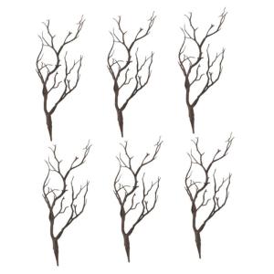 24 STK Halloween-Dekorationssimulationsanlage Weihnachtsbaumzweig gefälschtes Zweigzubehör kunstpflanze Halloween Dekoration Links einmachgläser dekorative Pflanzenzweige Plasti