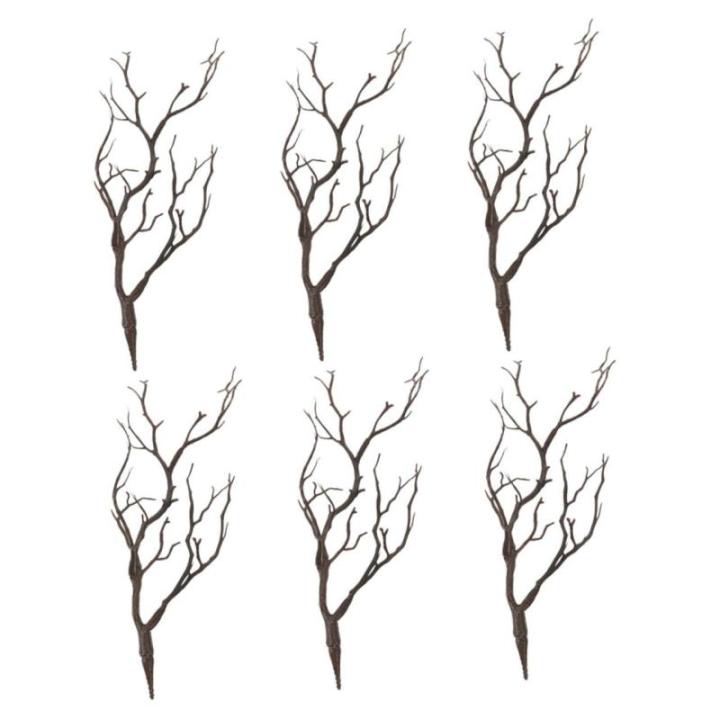 24 STK Halloween-Dekorationssimulationsanlage Weihnachtsbaumzweig gefälschtes Zweigzubehör kunstpflanze Halloween Dekoration Links einmachgläser dekorative Pflanzenzweige Plasti