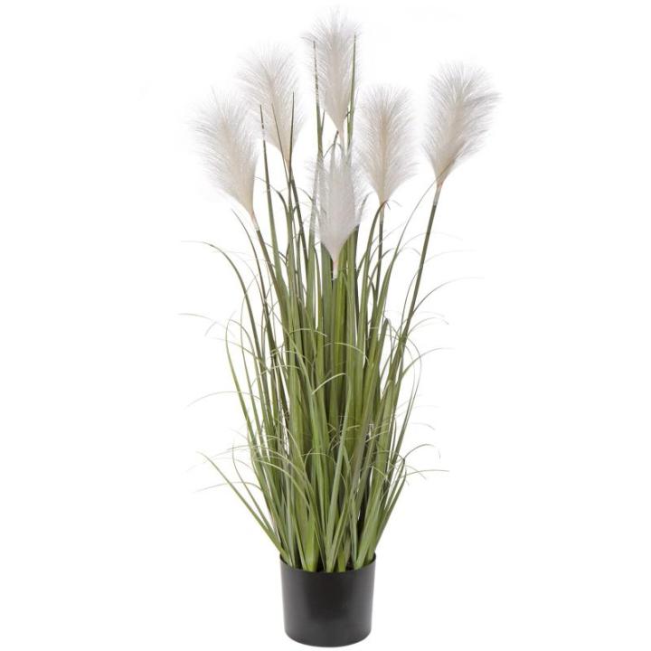 Kunstgras kunstgras, decoratief gras, hoog, 100 cm, grote , gras, hoog in pot, , solitair gras, siergras, tafeldecoratie, wit