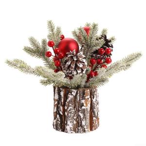 Künstlicher Weihnachtsbaum, Simulation, Mini-Weihnachtsbaumschmuck, 25 cm, für Zuhause, Tischplatte, Winter-Weihnachtsdekoration (A)
