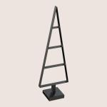 Weihnachtsbaum aus Metall Christbaum Tannenbaum Deko Baum Kunstbaum Loft Schwarz Weiß Gold (Schwarz, 85cm)