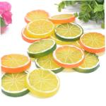 1 Satz Nachahmung Einer Zitronenscheibe Tischdekoration Im Sommer Gefälschte Himbeere Sommerliche Tischdekoration Füller Für Obstschalen Fälschung Zitronenscheiben Kalk PVC 24s