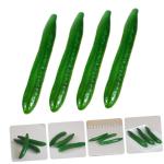 2 Sätze Simuliertes Gemüsemodell Künstliche Gurkendekore Simulationsgurke Simulierte Gurkenmodelle Gurken-Modell Simulation Gefälschter Gemüsemodelle Green Schaum 4 Stück * 2