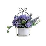 Kunstblumen Künstliche Blumen mit Keramikvase, künstliche Blumenarrangements, Tischdekoration, Blumenaufsätze, Pflanzenstrauß für das Wohnzimmer für jeden Anlass