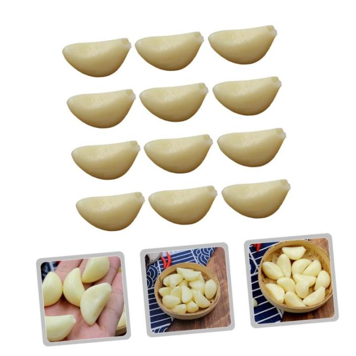 36 STK Simulierter Knoblauch Gefälschter Weißer Knoblauch Lebensechter Knoblauch Simulierte Knoblauchzehen Modell Knoblauchzehen Gefälschter Knoblauch Elefantenknoblauch PVC