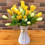 Kunstblumen Künstliche Tulpenblumen, für Partys, Zuhause, Hochzeit, Dekoration, Geschenkidee zum Muttertag, Plastikblumentopf, Raumdekoration für jeden Anlass